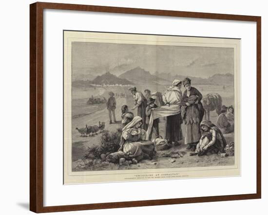 Smuggling at Gibraltar-Henry Woods-Framed Giclee Print