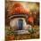 Smurfs Mushroom Meadow Cottage-null-Mounted Art Print