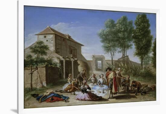 Snack in the Field, c.1784-5-Francisco Bayeu Y Subias-Framed Giclee Print