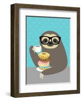 Snacking Sloth-Nancy Lee-Framed Art Print