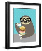 Snacking Sloth-Nancy Lee-Framed Art Print