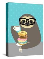 Snacking Sloth-Nancy Lee-Stretched Canvas