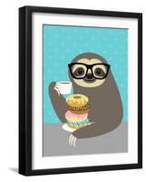 Snacking Sloth-Nancy Lee-Framed Art Print