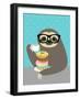 Snacking Sloth-Nancy Lee-Framed Art Print