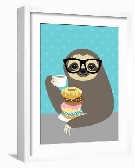 Snacking Sloth-Nancy Lee-Framed Art Print