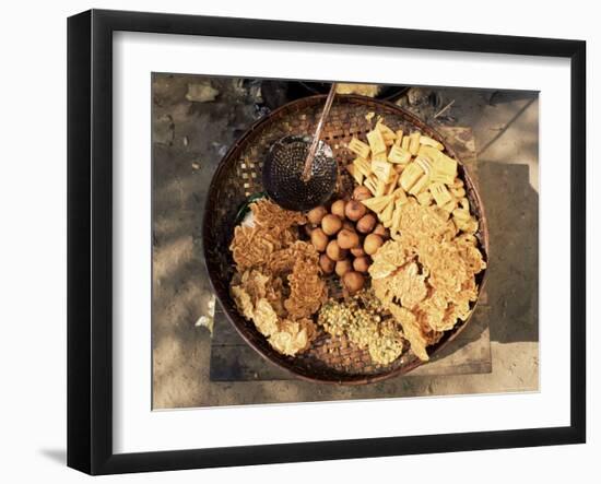 Snacks, Covered in Batter, Mingun, Myanmar (Burma)-Upperhall-Framed Premium Photographic Print