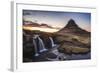 Snaefellsness Peninsula, Iceland. Midnight Sun at the Kirkjufell Mountain.-Marco Bottigelli-Framed Photographic Print