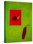 Snail and aubergine,1998,(oil on linen)-Cristina Rodriguez-Stretched Canvas