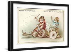 Snail Cart-null-Framed Giclee Print