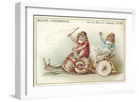 Snail Cart-null-Framed Giclee Print