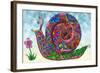 Snail Coloured-Delyth Angharad-Framed Giclee Print