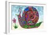 Snail Coloured-Delyth Angharad-Framed Giclee Print