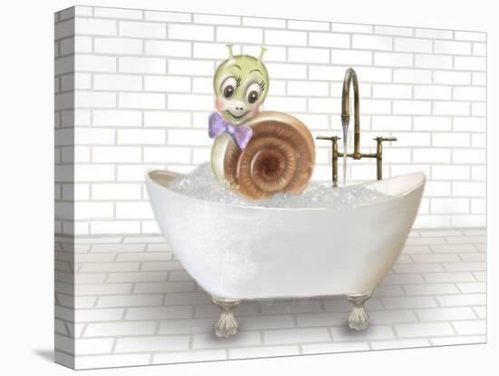 Snail In Bathtub-Matthew Piotrowicz-Stretched Canvas