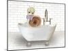 Snail In Bathtub-Matthew Piotrowicz-Mounted Art Print