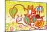 Snail Ride-Minoji-Mounted Poster