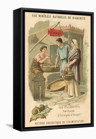 Snail Seller in Pompeii-null-Framed Stretched Canvas