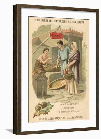 Snail Seller in Pompeii-null-Framed Giclee Print