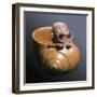 Snail Shaped Vessel with Figure of an Old Man-null-Framed Photo