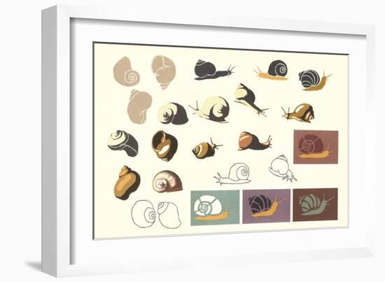 Snails and More Snails-null-Framed Art Print