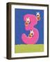 Snaily 3-Blue Fish-Framed Art Print