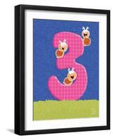 Snaily 3-Blue Fish-Framed Art Print