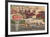 Snak Shak Cafe, Retro Diner-null-Framed Premium Giclee Print