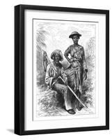 Snake Catcher and Charcoal Girl, Martinique, C1890-null-Framed Giclee Print