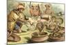 Snake Charmers and Cobras-null-Mounted Art Print