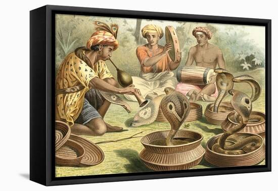 Snake Charmers and Cobras-null-Framed Stretched Canvas