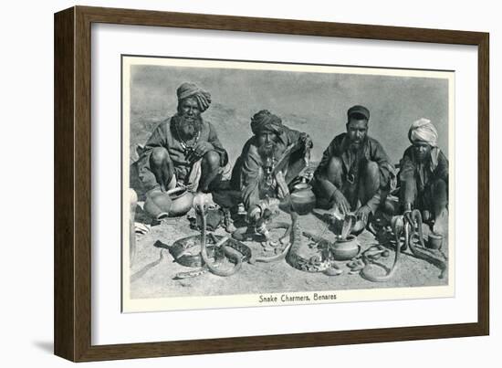 Snake Charmers, Benares, India-null-Framed Art Print