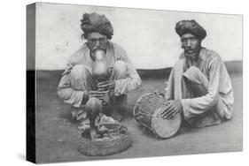 Snake Charming in Cawnpore, January 1912-English Photographer-Stretched Canvas