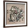 Snake Extermination of by Frog-Kyosai Kawanabe-Framed Giclee Print