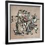 Snake Extermination of by Frog-Kyosai Kawanabe-Framed Giclee Print