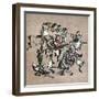 Snake Extermination of by Frog-Kyosai Kawanabe-Framed Giclee Print