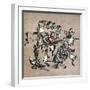 Snake Extermination of by Frog-Kyosai Kawanabe-Framed Giclee Print