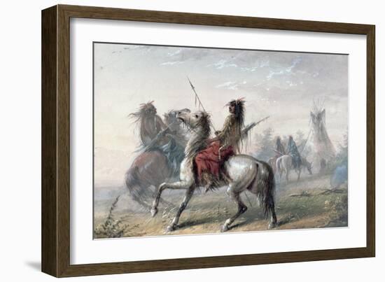 Snake Indians, 1837-Alfred Jacob Miller-Framed Giclee Print