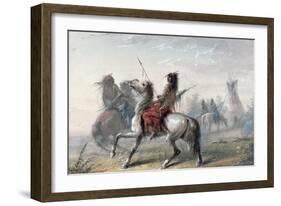 Snake Indians, 1837-Alfred Jacob Miller-Framed Giclee Print