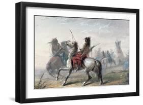 Snake Indians, 1837-Alfred Jacob Miller-Framed Giclee Print