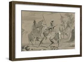 Snake Indians in Full Costume-Alfred Jacob Miller-Framed Premium Giclee Print