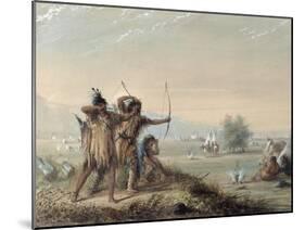 Snake Indians Testing Bows, 1837-Alfred Jacob Miller-Mounted Giclee Print