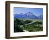 Snake River Cutting Through Terrace 2000M Below Summits, Grand Teton National Park, Wyoming, USA-Tony Waltham-Framed Photographic Print