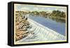 Snake River, Idaho Falls, Idaho-null-Framed Stretched Canvas