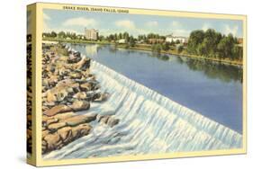 Snake River, Idaho Falls, Idaho-null-Stretched Canvas