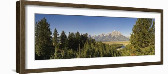 Snake River Overlook and Teton Mountain Range, Grand Teton National Park, Wyoming, USA-Michele Falzone-Framed Photographic Print