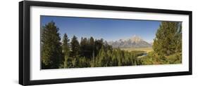 Snake River Overlook and Teton Mountain Range, Grand Teton National Park, Wyoming, USA-Michele Falzone-Framed Photographic Print