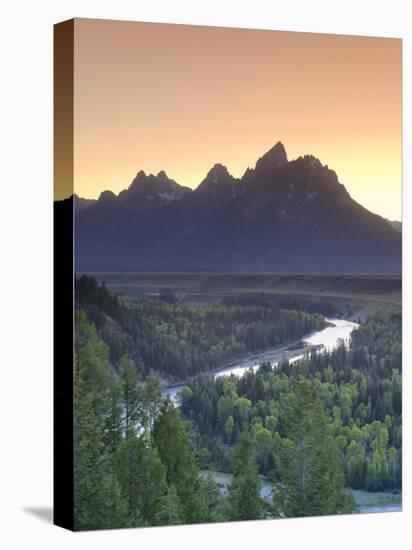 Snake River Overlook and Teton Mountain Range, Grand Teton National Park, Wyoming, USA-Michele Falzone-Stretched Canvas