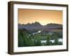 Snake River Overlook and Teton Mountain Range, Grand Teton National Park, Wyoming, USA-Michele Falzone-Framed Photographic Print