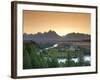 Snake River Overlook and Teton Mountain Range, Grand Teton National Park, Wyoming, USA-Michele Falzone-Framed Photographic Print