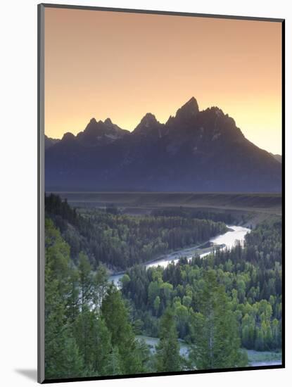 Snake River Overlook and Teton Mountain Range, Grand Teton National Park, Wyoming, USA-Michele Falzone-Mounted Photographic Print