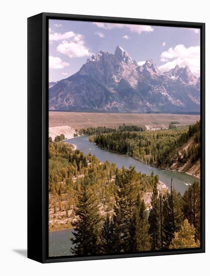 Snake River with Tetons in Background-Alfred Eisenstaedt-Framed Stretched Canvas